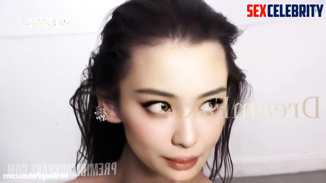 Bukkake orgy debut for young whore Yang Mi 杨幂 假名人色情片