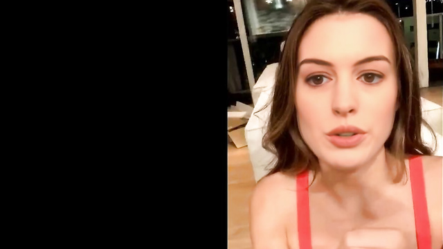 Leaked Deepfake! Hollywood celeb Anne Hathaway shows how to jerk off