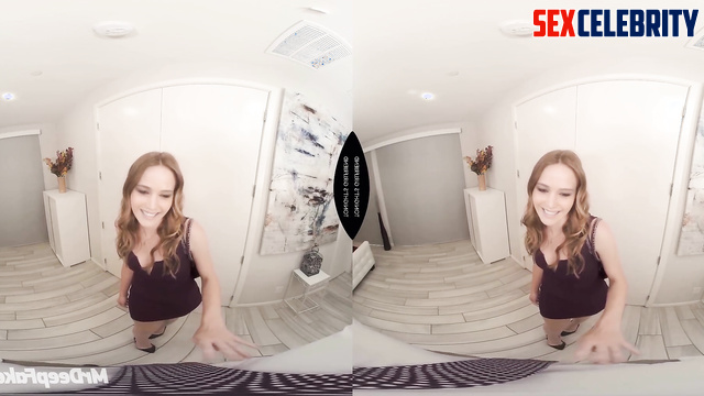Jennifer Lawrence face swap VR POV cums under you in hotel room