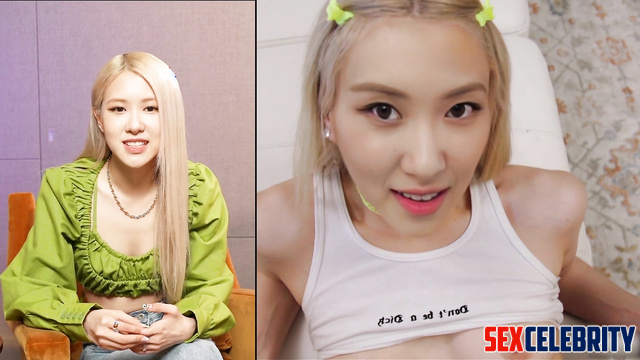 Horny blonde jumps on dick like crazy / Rose BLACKPINK face swap 로제 블랙핑크