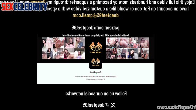 Cute feet and body tickling for sexy Hailee Steinfeld (real fake)