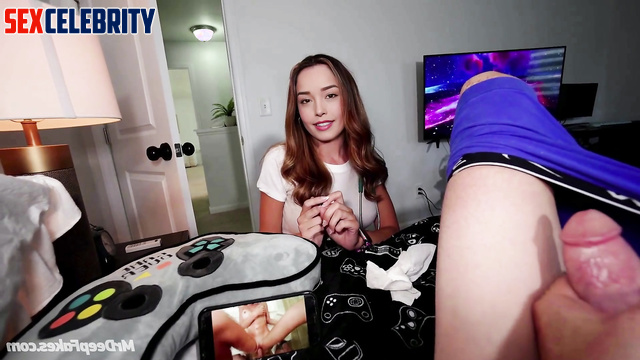 Cute brunette asked him to teach her how to fuck, Valkyrae deepfake porn