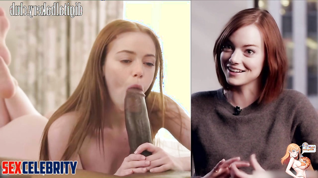 Horny teen Emma Stone takes on massive black cock [fake porn]