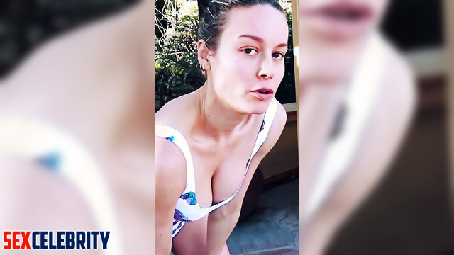 Fake Brie Larson in swimsuit