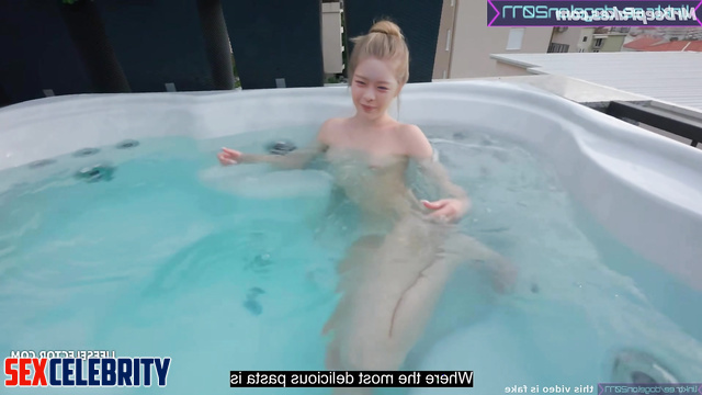 (하니 뉴진스) she first swam in the pool and then made blowjob, Hanni fakeapp