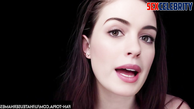 Pretty Anne Hathaway told everybody about gangbang experience, face swap