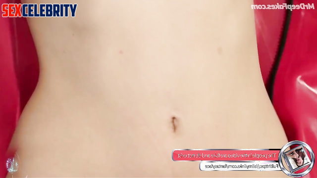 Beauty took off her red latex dress and made blowjob, Angelina Jolie A.I.