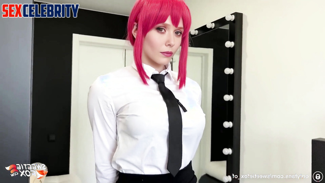 Elizabeth Olsen real fake in Makima cosplay is waiting for you to please her POV