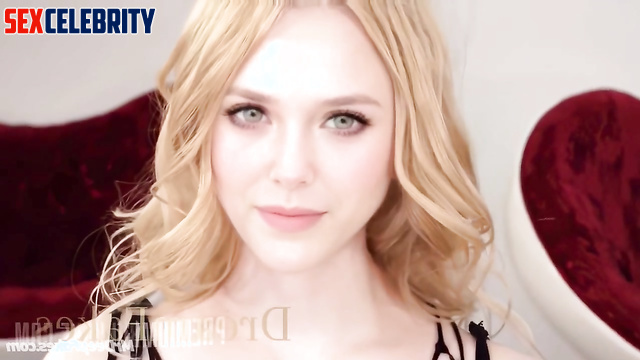 Blonde with cute face taking part in bukkake party, Elizabeth Olsen A.I.