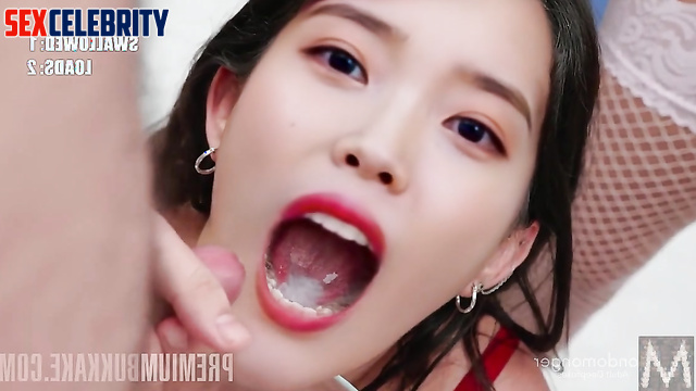 Her first bukkake porn shooting - IU (이지은 가짜 연예인 포르노) smart face change