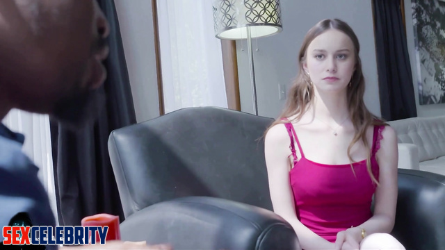 Slutty Brie Larson and her first experience with black lover, face swap
