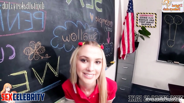 Small girl having fun with a big cock (Stefanie Scott pov celebrity sex)