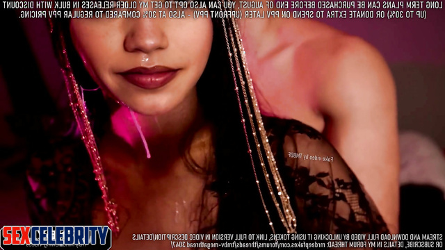 Threesome sex tapes - Jenna Ortega has fuck in an interesting costume