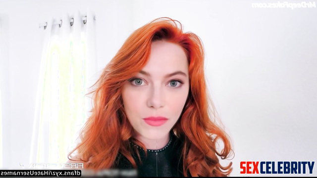 Emma Stone sex tapes in fishnet stockings loves to fuck doggy style and give deep blowjobs