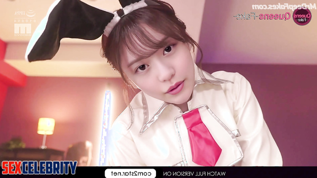 Asakura Yui deepfake in a bunny costume sits on you and strokes you sexily 浅倉唯 デ