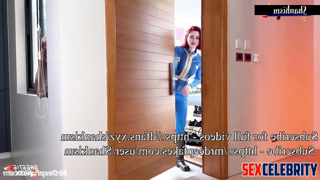 Fallout babe fucking sitting outside the shelter, fake Ella Purnell