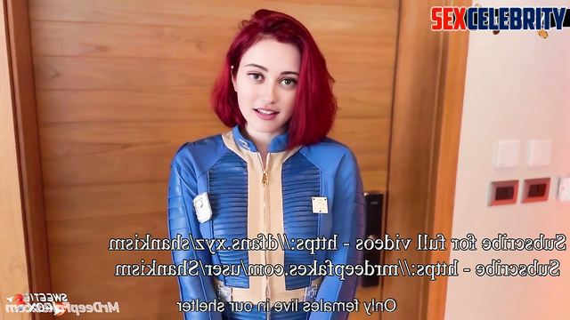 Fallout babe fucking sitting outside the shelter, fake Ella Purnell