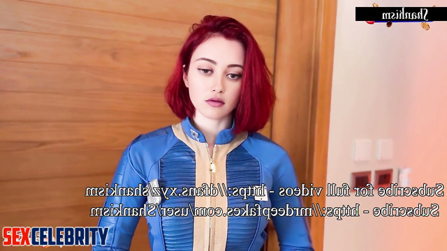 Fallout babe fucking sitting outside the shelter, fake Ella Purnell