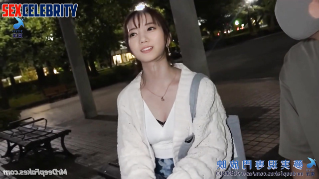 Brunette teasing him with her body - Kyoko Saito (齊藤京子 日向坂46) face swap