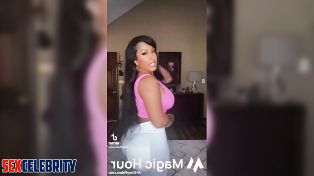 Curvy lady dancing hotly for your erection, Nicki Minaj solo ai scene