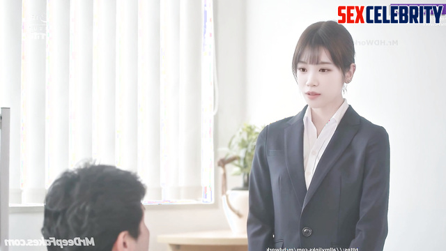 Office girl gave in to temptation with new colleague, Chaewon ai 아이즈원 성인