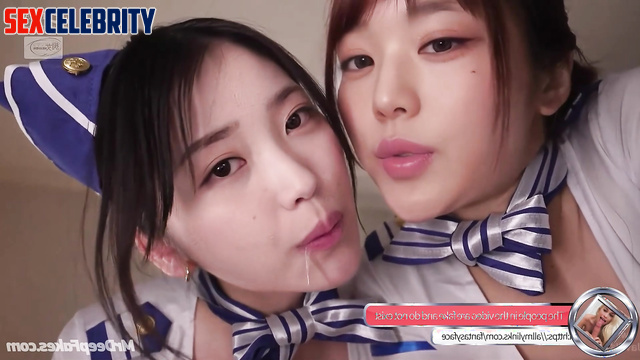 Horny stewardesses seduced innocent traveler ai Wonyoung & IU 장원영 이지은 아이브
