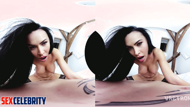 VR porn Megan Fox doesn't let you go until you cum inside her pussy
