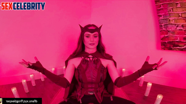 Devil stroked your dick, Elizabeth Olsen Halloween porn