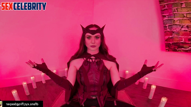 Devil stroked your dick, Elizabeth Olsen Halloween porn