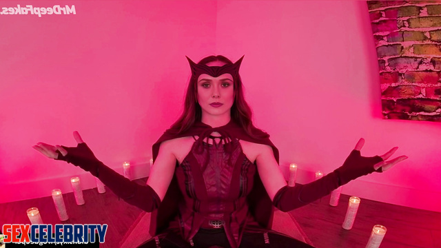 Devil stroked your dick, Elizabeth Olsen Halloween porn