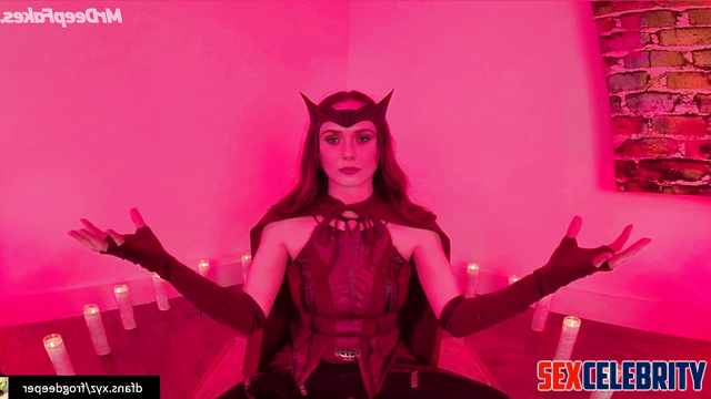 Devil stroked your dick, Elizabeth Olsen Halloween porn