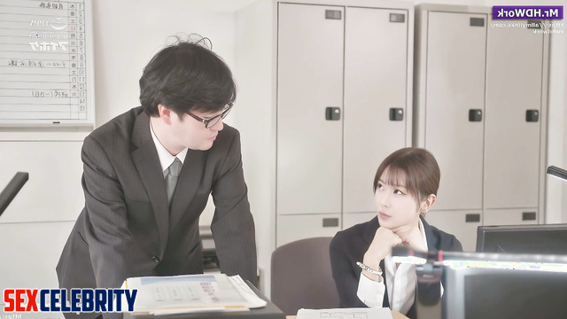 Colleagues having fun while others don't know about it, Giselle 지젤 에스파 ai
