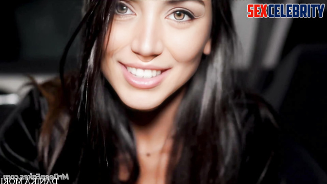 Ana de Armas face swap sucks your cock juicy, deepthroating, in the car, and swallows cum