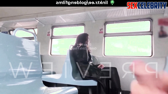 Pokimane - She Helped me Cum on Train and Walks Around with Cum on Face (Preview)