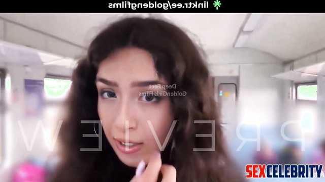 Stranger cumed on her face right in the train, Pokimane sex scene