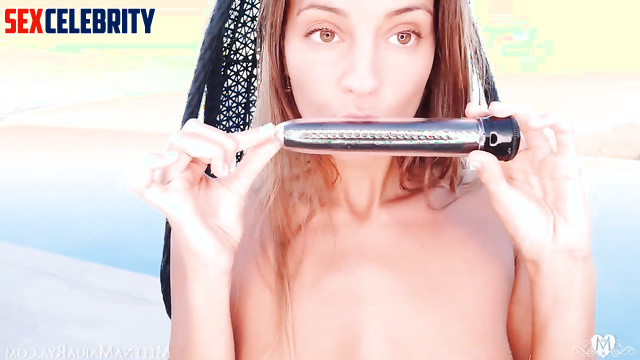 Melissa Theuriau masturbates her asshole then her pussy with several dildos