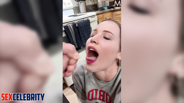 Cool sex scenes with Jennifer Lawrence - her stud cuming in her mouth now