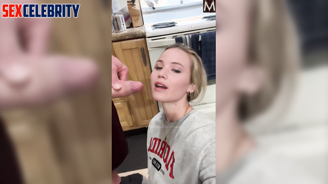 Cool sex scenes with Jennifer Lawrence - her stud cuming in her mouth now