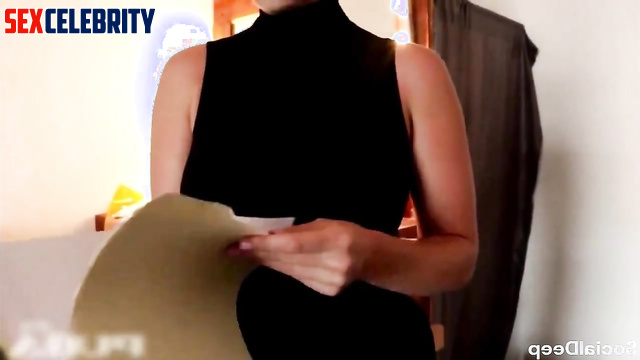 Curvy slut in black stockings and lingerie masturbating hot, Megan Fox ai