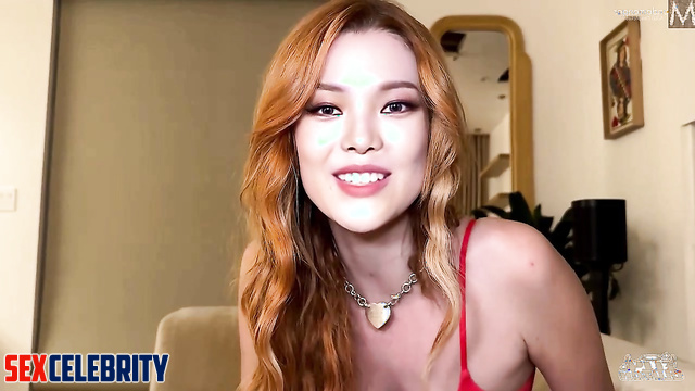카리나 에스파 redhead Karina said a random dick made her happy, face swap