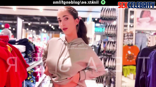 Alba Flores - Changing Clothes in the Store and Showing my Boobs, face swap