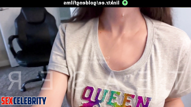 Fake Becky G - She Gets Cum on her Face and Shows it in Public