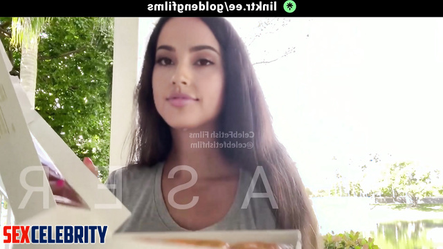 Fake Becky G - She Gets Cum on her Face and Shows it in Public