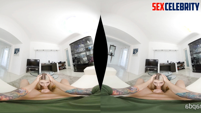 Virtual reality with a dick in her mouth, Elyse Willems deepfake erotic