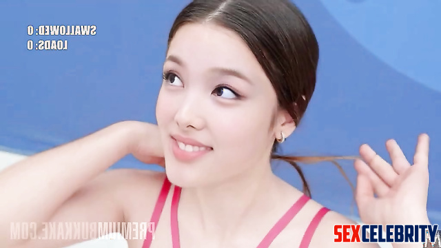 Bukkake sex tapes - look at sperm in her mouth / Nayeon 나연 트와이스