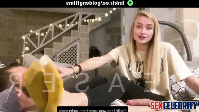 Sabrina Carpenter - 6-Day Worn Yellow Socks Smother & Cruel Handjob