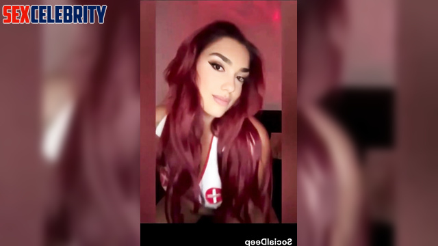 Dua Lipa puts on her sexy nurse costume and tells you how to jerk off right (AI)