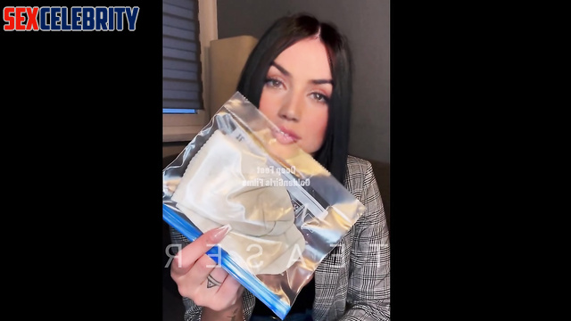 AI Ana de Armas - Hot Feet Soles Toes And Sock In Plastic Bag