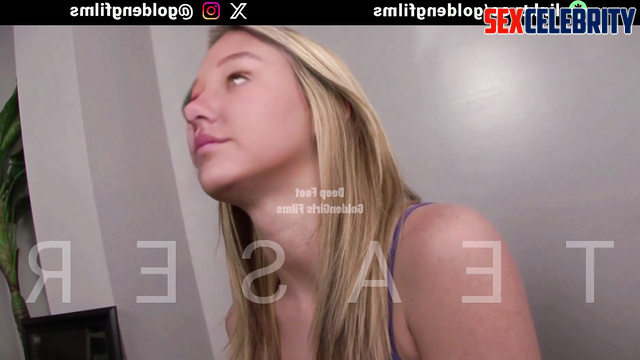 Maddythesillygoose - Pretty Blonde Teen Gives a Really Smooth Footjob (POV) A.I.